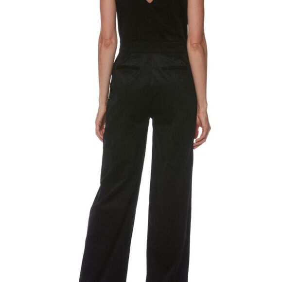 PAIGE Sienne Women's Black Velvet Corduroy Jumpsuit Size 4 - Picture 3 of 15